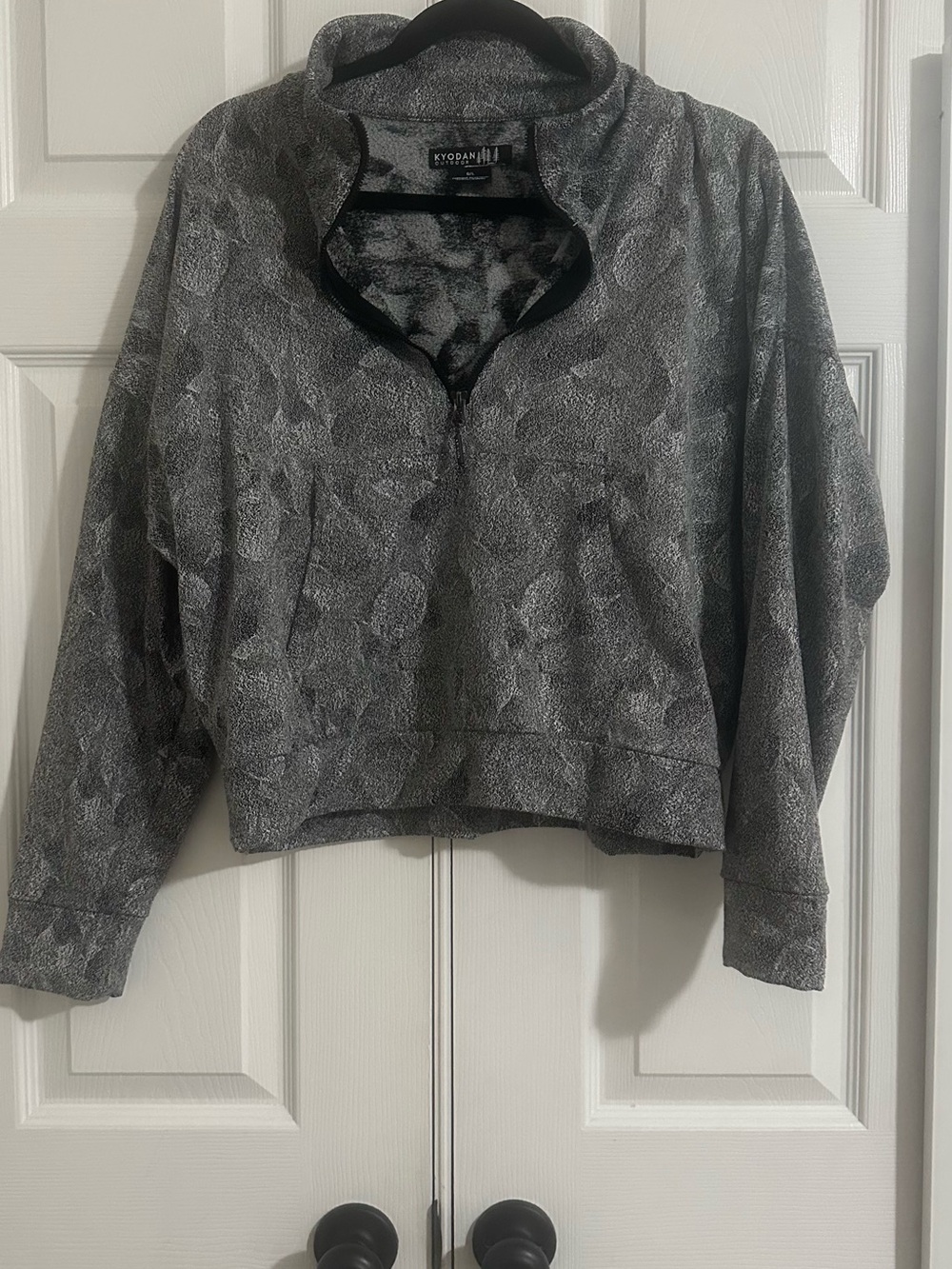 Kyodan Heathered Gray Quarter-Zip Bomber Pullover